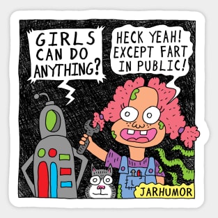 Girls Can't Fart Sticker